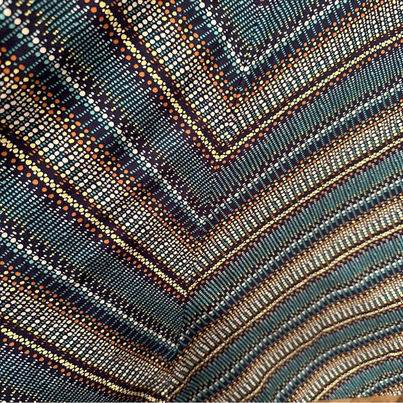 Gap Womens Size Medium Maxi Dotted Chevron Striped Mitered V-Neck Pockets Dress - Picture 4 of 14